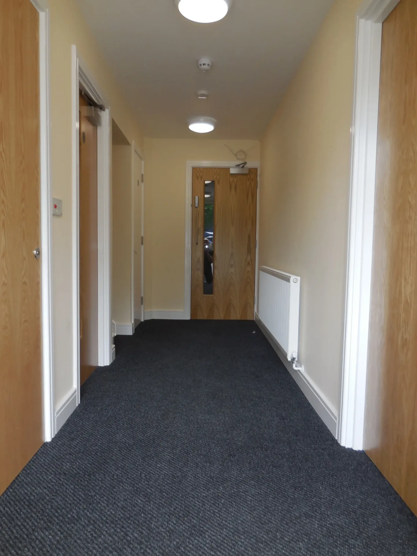Internal corridor with fire door
